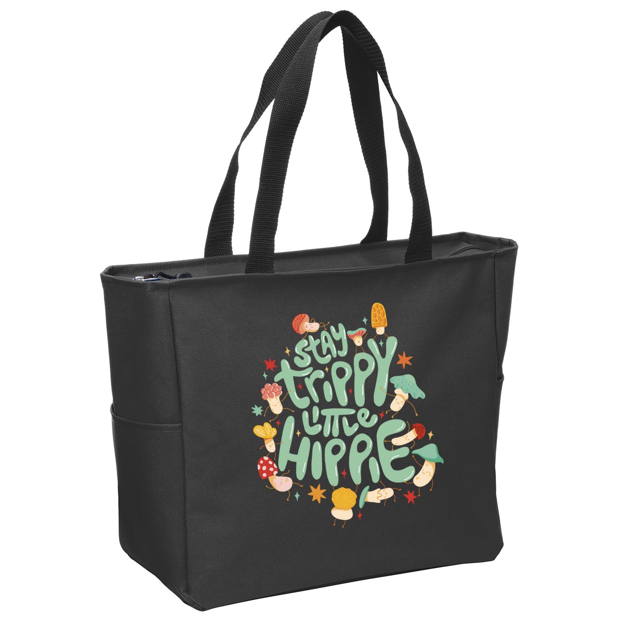 Stay Trippy Little Hippie Zip Tote Bag