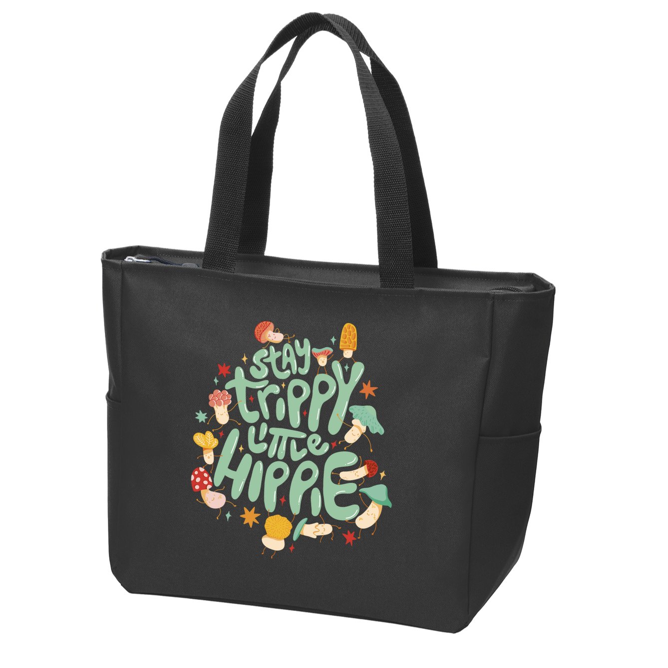 Stay Trippy Little Hippie Zip Tote Bag