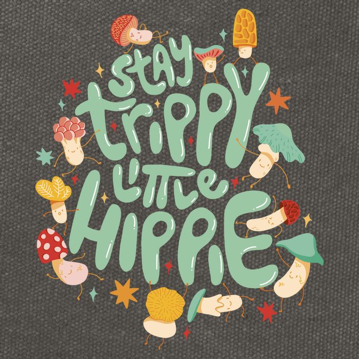 Stay Trippy Little Hippie Cotton Canvas Backpack