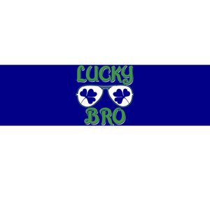 Shamrock Three Leaf Clover St Patricks Day Lucky Bro Gift Bumper Sticker