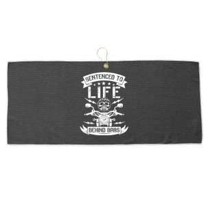 Sentenced To Life Behind Bars Biker Gift Large Microfiber Waffle Golf Towel