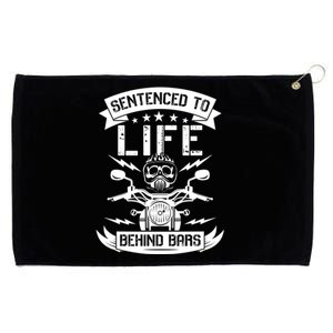 Sentenced To Life Behind Bars Biker Gift Grommeted Golf Towel