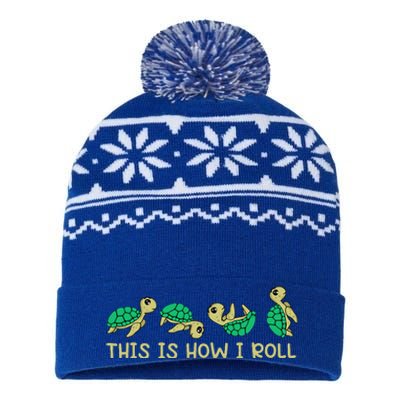 Sea Turtle Lover This Is How I Roll Turtle USA-Made Snowflake Beanie