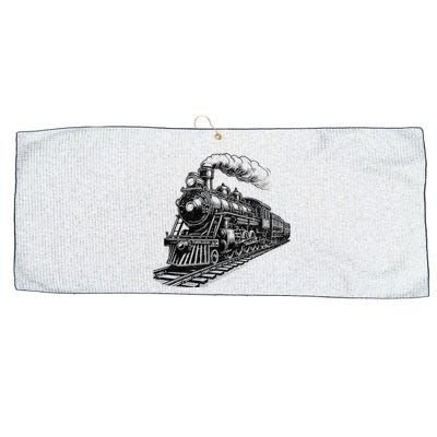 Steam Train Locomotive Steam Engine Large Microfiber Waffle Golf Towel