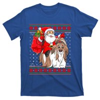 Shih Tzu Lover Xmas Ugly Santa Riding Shih Tzu Dog Christmas Gift T-Shirt