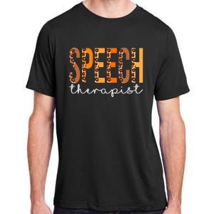 Speech Therapist Leopard Squad Cute Fall Autumn Thanksgiving Great Gift Adult ChromaSoft Performance T-Shirt