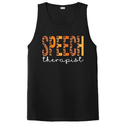 Speech Therapist Leopard Squad Cute Fall Autumn Thanksgiving Great Gift PosiCharge Competitor Tank