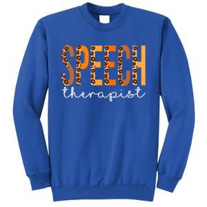 Speech Therapist Leopard Squad Cute Fall Autumn Thanksgiving Great Gift Sweatshirt