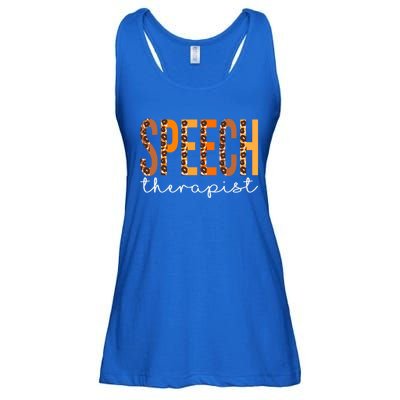 Speech Therapist Leopard Squad Cute Fall Autumn Thanksgiving Great Gift Ladies Essential Flowy Tank