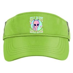 Stay Trippy Little Hippie Art Peace Sign Hand Ufo Pink Alien Gift Adult Drive Performance Visor