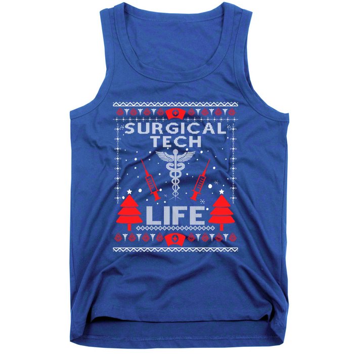 Surgical Tech Life Ugly Christmas Matching Group Gift Tank Top