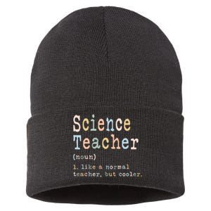 Science Teacher Like A Normal Teacher But Cooler Sustainable Knit Beanie