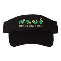 Sea Turtle Lover This Is How I Roll Turtle Valucap Bio-Washed Visor