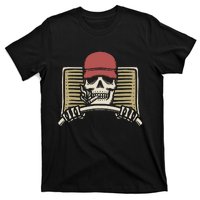 Skeleton Trucker Lazy Halloween Costume Skull Truck Driver T-Shirt