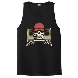 Skeleton Trucker Lazy Halloween Costume Skull Truck Driver PosiCharge Competitor Tank