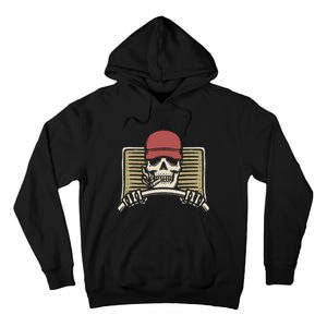 Skeleton Trucker Lazy Halloween Costume Skull Truck Driver Tall Hoodie