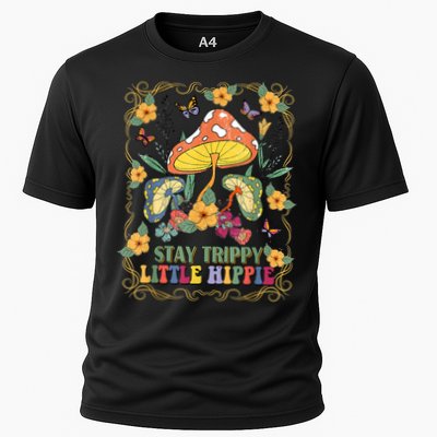 Stay Trippy Little Hippie Retro Mushrooms Vintage 70s Vibes Performance Shirt