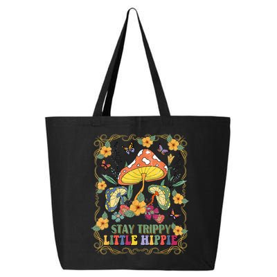 Stay Trippy Little Hippie Retro Mushrooms Vintage 70s Vibes 25L Jumbo Tote