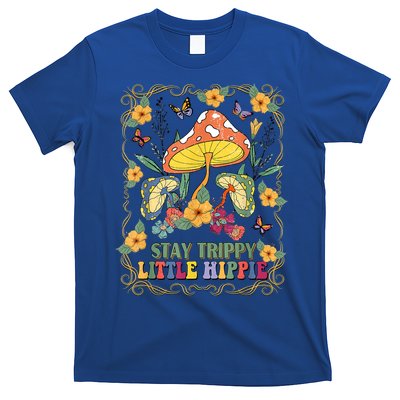 Stay Trippy Little Hippie Retro Mushrooms Vintage 70s Vibes T-Shirt