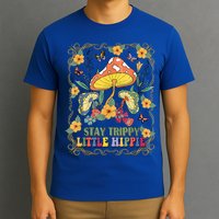 Stay Trippy Little Hippie Retro Mushrooms Vintage 70s Vibes T-Shirt
