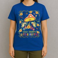 Stay Trippy Little Hippie Retro Mushrooms Vintage 70s Vibes T-Shirt