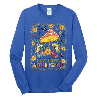 Stay Trippy Little Hippie Retro Mushrooms Vintage 70s Vibes Tall Long Sleeve T-Shirt