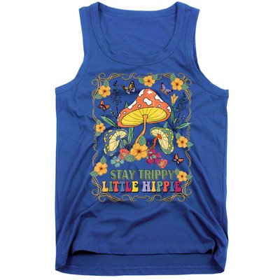 Stay Trippy Little Hippie Retro Mushrooms Vintage 70s Vibes Tank Top