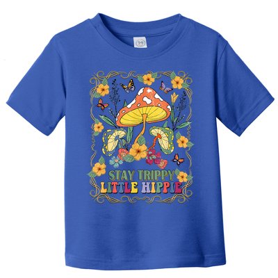 Stay Trippy Little Hippie Retro Mushrooms Vintage 70s Vibes Toddler T-Shirt