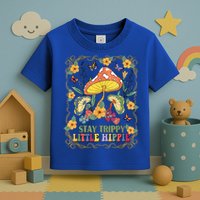 Stay Trippy Little Hippie Retro Mushrooms Vintage 70s Vibes Toddler T-Shirt