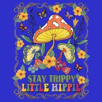 Stay Trippy Little Hippie Retro Mushrooms Vintage 70s Vibes Toddler T-Shirt