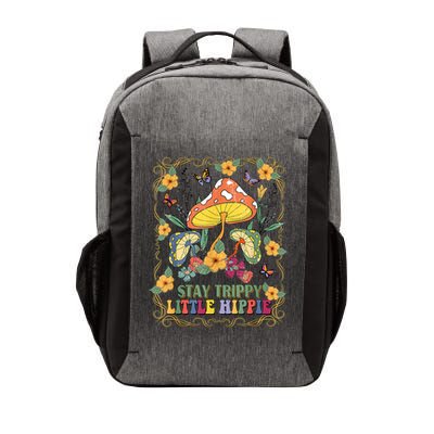 Stay Trippy Little Hippie Retro Mushrooms Vintage 70s Vibes Vector Backpack