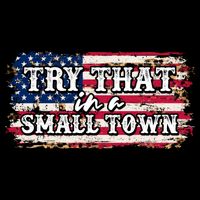 Small Town Leopard Print American USA Flag City Backpack