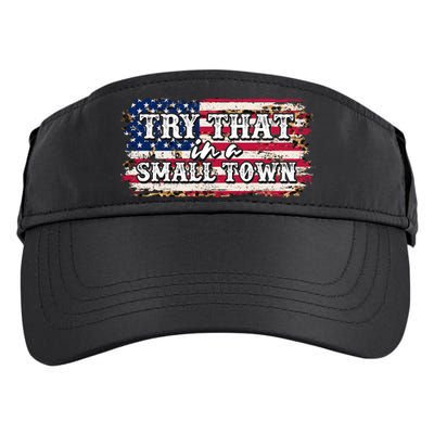Small Town Leopard Print American USA Flag Adult Drive Performance Visor
