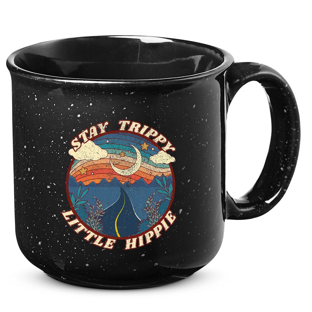 Stay Trippy Little Hippie Funny Peace Love Hippy Gift 15oz Campfire Ceramic Mug