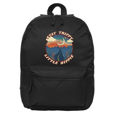 Stay Trippy Little Hippie Funny Peace Love Hippy Gift 16 in Basic Backpack