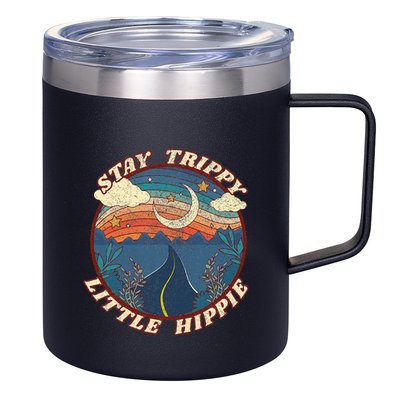 Stay Trippy Little Hippie Funny Peace Love Hippy Gift 12oz Stainless Steel Coffee Mug