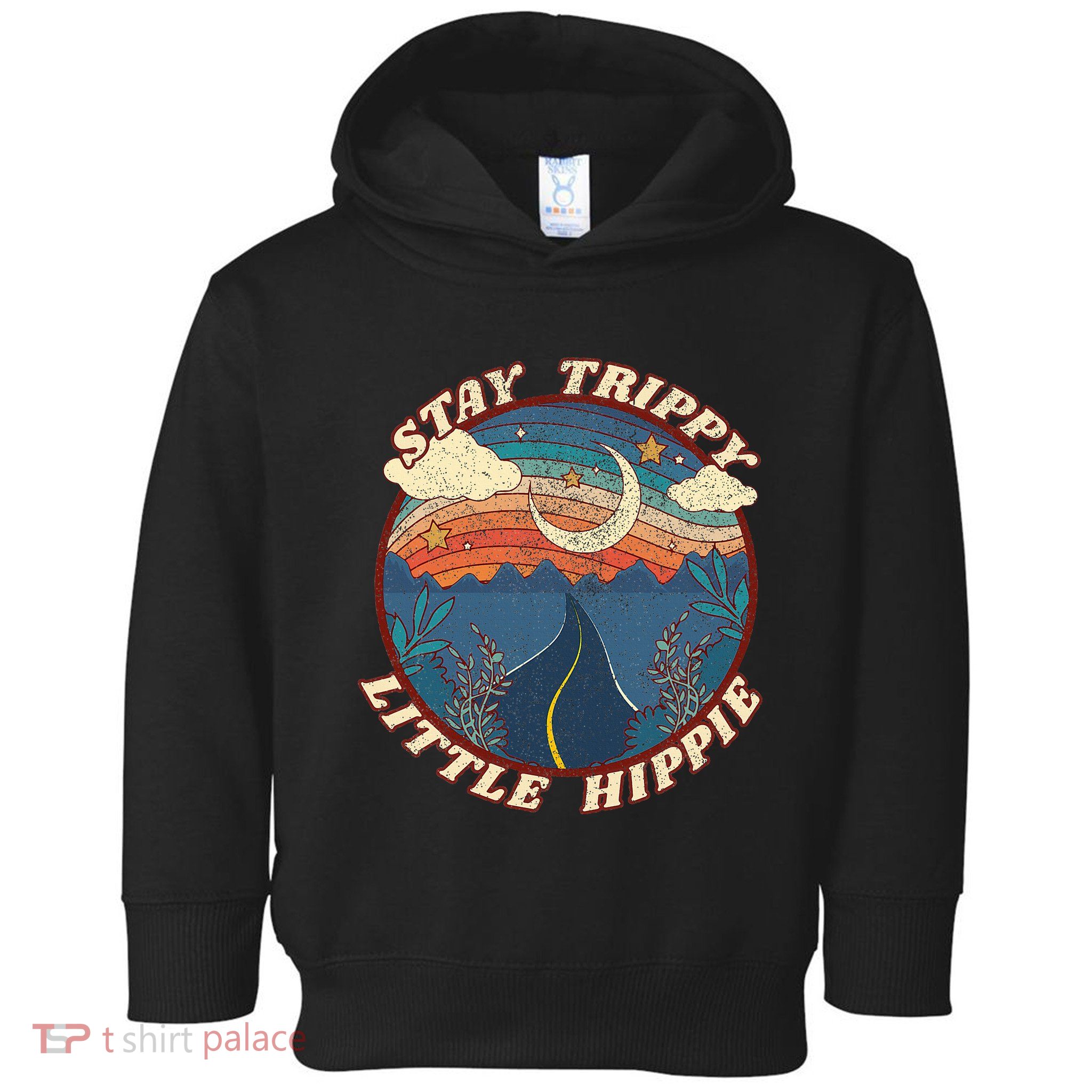 Stay Trippy Little Hippie Funny Peace Love Hippy Gift Toddler Hoodie