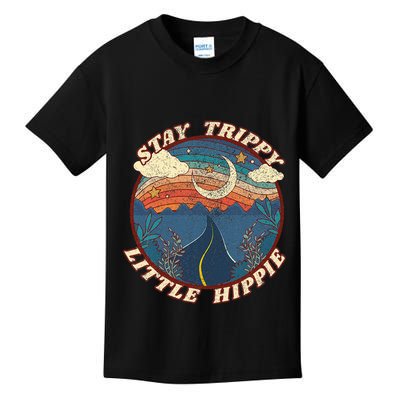 Stay Trippy Little Hippie Funny Peace Love Hippy Gift Kids T-Shirt