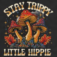 Stay Trippy Little Hippie Magic Mushroom Hippy Trippie Day Adult Drive Performance Visor