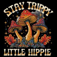 Stay Trippy Little Hippie Magic Mushroom Hippy Trippie Day 16 in Basic Backpack