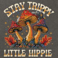 Stay Trippy Little Hippie Magic Mushroom Hippy Trippie Day Cotton Canvas Backpack