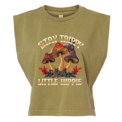 Stay Trippy Little Hippie Magic Mushroom Hippy Trippie Day Garment-Dyed Women's Muscle Tee