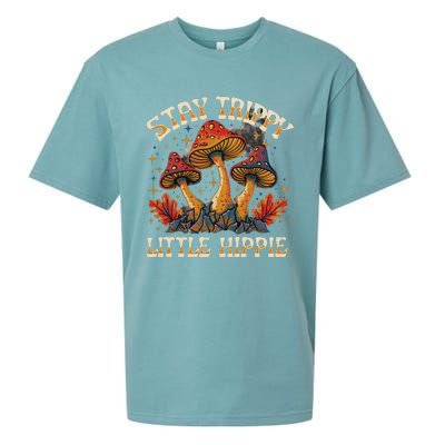 Stay Trippy Little Hippie Magic Mushroom Hippy Trippie Day Sueded Cloud Jersey T-Shirt