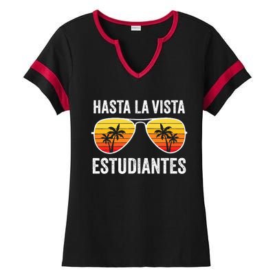 Spanish Teacher Last Day Of School Graduation Ladies Halftime Notch Neck Tee