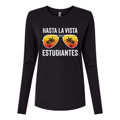 Spanish Teacher Last Day Of School Graduation Womens Cotton Relaxed Long Sleeve T-Shirt