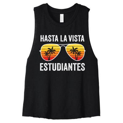 Spanish Teacher Last Day Of School Graduation Women's Racerback Cropped Tank