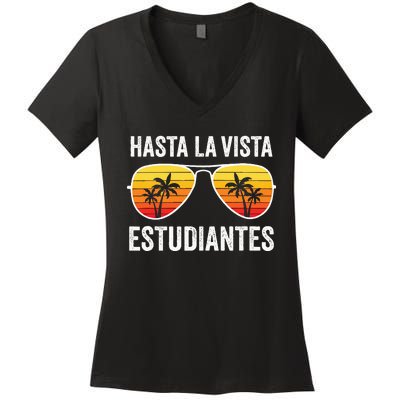 Spanish Teacher Last Day Of School Graduation Women's V-Neck T-Shirt