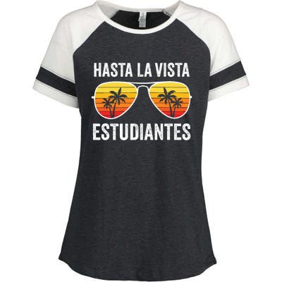 Spanish Teacher Last Day Of School Graduation Enza Ladies Jersey Colorblock Tee