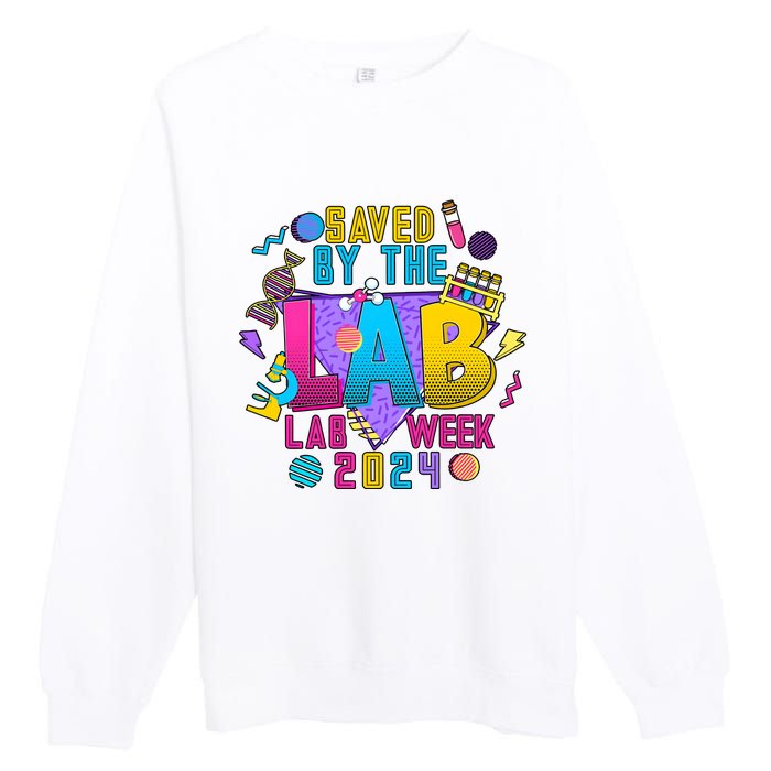 Saved The Lab Retro Lab Week 2024 Premium Crewneck Sweatshirt