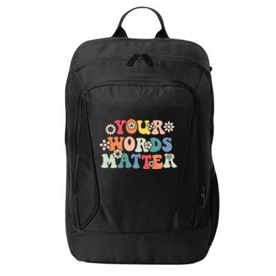 Speech Therapy Language Pathologist Slp Your Words Matter City Backpack